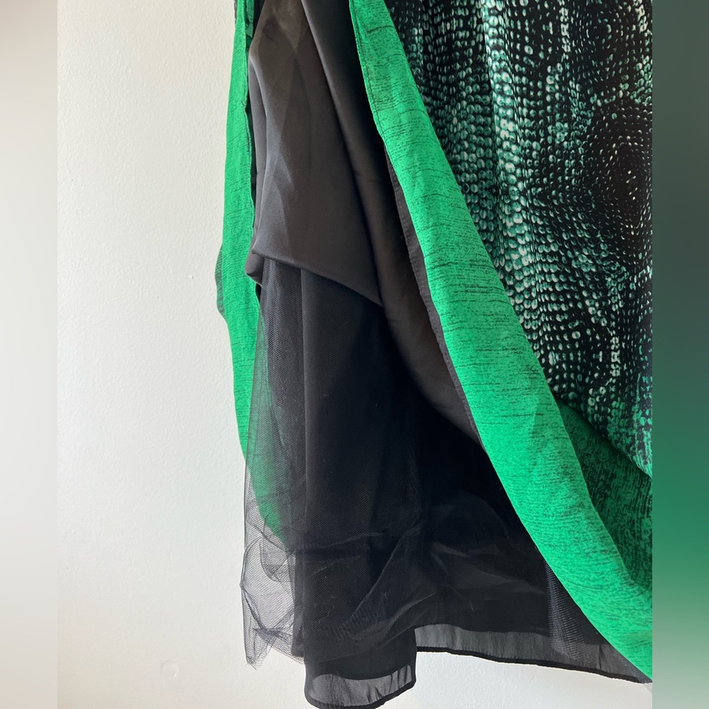Anthropologie Moulinette Soeurs Vernalis green maxi dress strapless snakeskin 4P - Picture 14 of 16